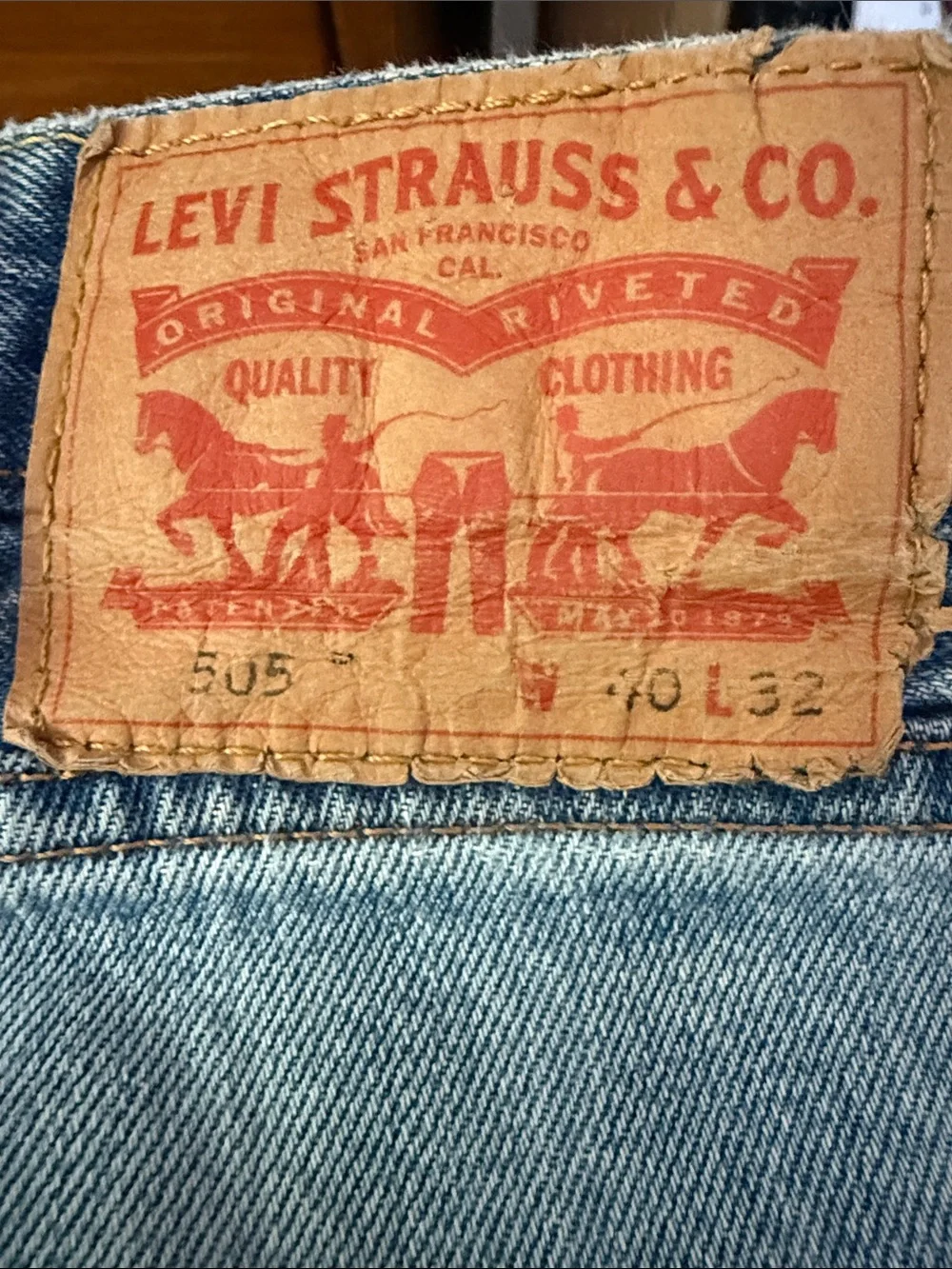 Levi's Light Blue Relaxed Fit Distressed Jeans